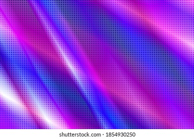 90er Jahre Stil. Kreative Illustration im Halbtonstil mit rosafarbenem und blauem Farbverlauf. Abstrakter bunter geometrischer Hintergrund.  Muster für Bildschirmhintergründe, Webseiten, Texturen.