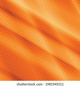 90-s style. Creative illustration in halftone style with orange gradient. Abstract colorful geometric background.  Pattern for wallpaper, web page, textures.
