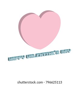 90s style Happy Valentine's Day design illustration