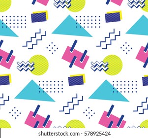 90s Style Seamless Pattern Stock Vector (Royalty Free) 578925424 ...