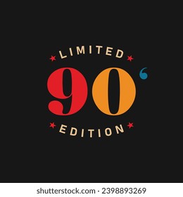 90s template design logo for printing, t-shirts, stickers etc