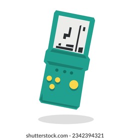 90s toy, green terris, vector graphics