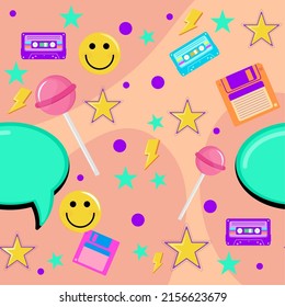 90s trendy retro style pattern