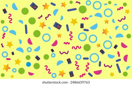 90s vector elements. Memories y2y