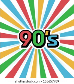 90s Vector Vintage Art Background