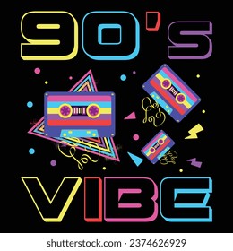 90s Vibe Costume 90s Party Outfit Funny 90's Lover Gift T Shirt