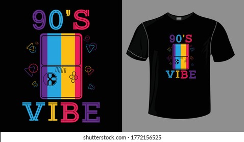 90's vibe t shirt design vector