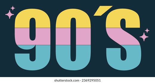 90s vibes. Retro symbol cartoon. 90s retro banner template. Let's go back to the 90s. Vector illustration in the fashionable style of the 80s and 90s.