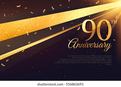 90th Anniversary Celebration Card Template