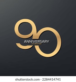 90th Anniversary logotype design. modern Celebrate Anniversary Logo