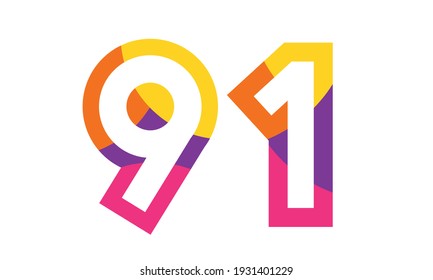 91 Colorful Fun Modern Flat Number