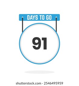 Cuenta regresiva de 91 días para la promoción de ventas. Quedan 91 días para el Anuncio de ventas promocionales