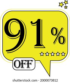 91% de descuento en globo amarillo flotante para ofertas promocionales y descuentos.