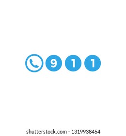 911 call icon design template vector isolated illustration