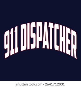 911 Dispatcher With American Flag Design Template