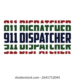 911 Dispatcher With American Flag Design Template