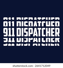 911 Dispatcher With American Flag Design Template