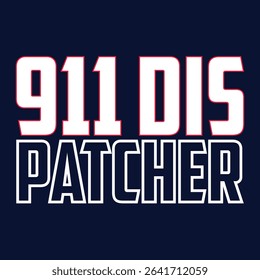 911 Dispatcher With American Flag Design Template
