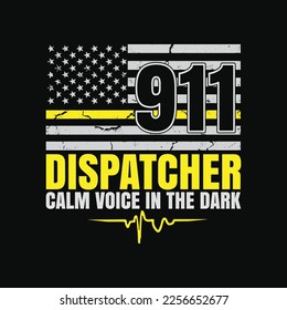 911 Dispatcher Calm Voice In The Dark A First Responder svg