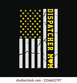 911 Dispatcher Mom American Flag Thin Yellow Line svg