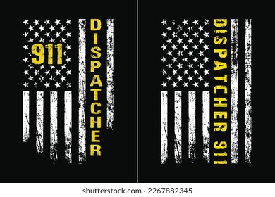 911 Dispatcher con el diseño de la bandera de los Estados Unidos