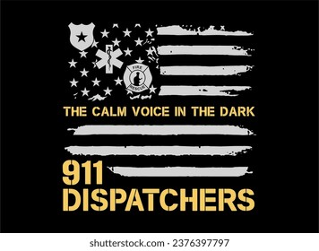 911 DISPATCHERS DESTRESSED LOOK VECTOR svg