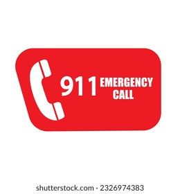 911 emergency call service icon. Vector illustration