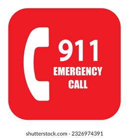 911 emergency call service icon. Vector illustration