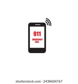 911 emergency call service icon. Vector illustration