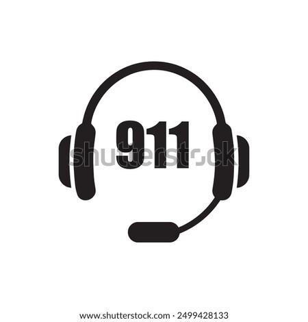 911 emergency call service icon. Vector illustration