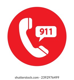 911 emergency call sevices vecter	