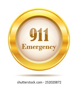 911 Emergency icon. Internet button on white background. EPS10 vector. 