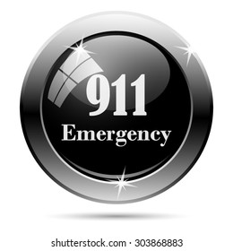 911 Emergency icon. Internet button on white background. EPS10 vector 