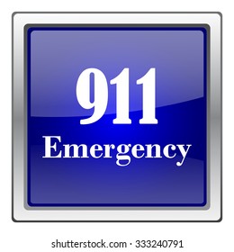 911 Emergency icon. Internet button on white background. EPS10 vector.