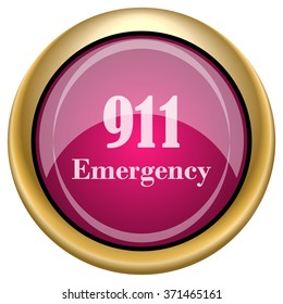 911 Emergency icon. Internet button on white background. EPS10 vector.
