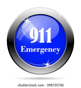 911 Emergency icon. Internet button on white background. EPS10 vector
