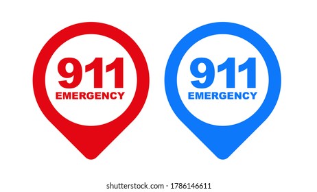 911 Notfall-Symbol, Vektorgrafik