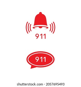 911 Emergency Vector icon design illustration Template