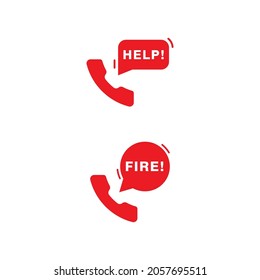911 Emergency Vector icon design illustration Template