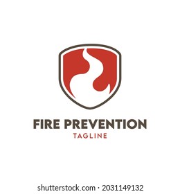 911 Fire shield logo illustration, suitable for fire prevention logo or fire safety logo or fire guard department. Suitable for T-shirt, Badge, Emblem, print. Isolated and editable color