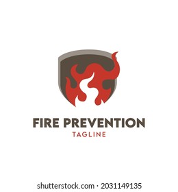 911 Fire shield logo illustration, suitable for fire prevention logo or fire safety logo or fire guard department. Suitable for T-shirt, Badge, Emblem, print. Isolated and editable color