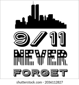 911 Never Forget Emblem American Flag Stock Vector (Royalty Free ...