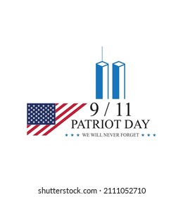 9-11 Patriot Day Always Remember logo illustration design
