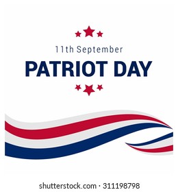 9/11 Patriot Day Hintergrund, Patriot Day 11. September 2001 Poster Template, wir werden Sie nie vergessen, Vektorillustration Illustration für Patriot Day