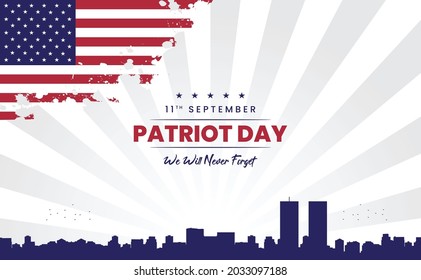 9.11 Patriot day background. Vector EPS 10