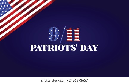 911 Patriots Day We Will Never Forget Stylish Text Design