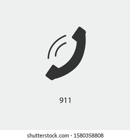911 vector icon illustration sign