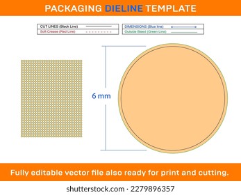 918pcs 6 mm CIRCLE OF ROUND LEVEL STICKER DIELINE