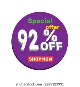 92% off vector illustration template design.