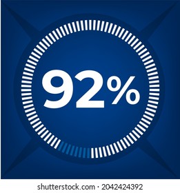 92 por ciento cuenta con fondo azul oscuro